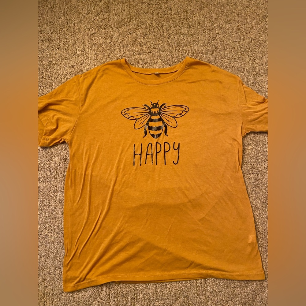 Mustard Bee Graphic T-Shirt